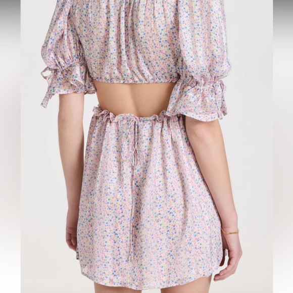 For Love & Lemons Phoebe Floral Puff Sleeve Dress - Picture 4 of 13